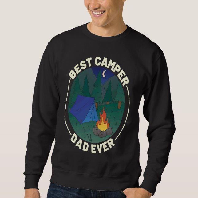 Sudadera Best Camper Dad Ever Camping Father's Day (Anverso)