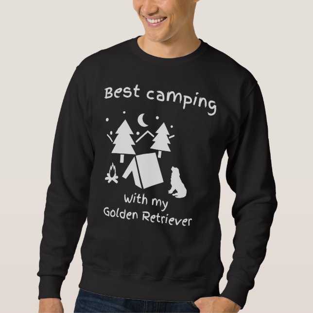 Sudadera Best Camping With My Golden Retriever Goldie Owner (Anverso)