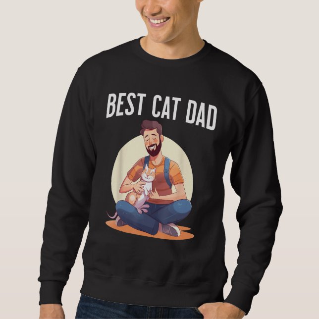 Sudadera Best Cat Dad (Anverso)