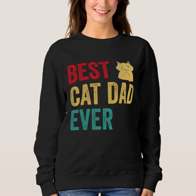 Sudadera Best Cat Dad Ever (Anverso)