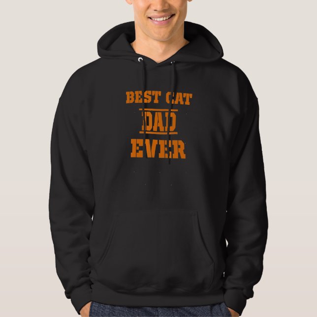 Sudadera Best Cat Dad Ever  Cat Retro Men 1 (Anverso)