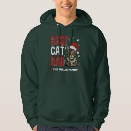 Sudadera Best Cat Dad Personalized family  name christmas