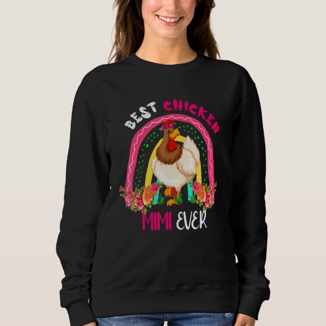 Sudadera Best Chicken Mimi Ever Cute Chicken Bow Tie Mother (Anverso)