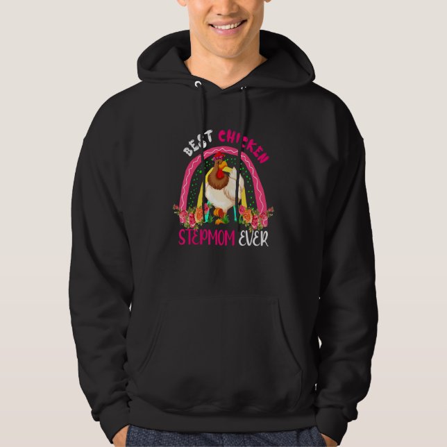 Sudadera Best Chicken Stepmom Ever Cute Chicken Bow Tie Mot (Anverso)