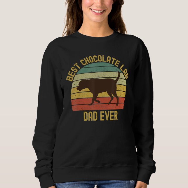 Sudadera Best Chocolate Lab Dad Ever Labrador Retriever Vin (Anverso)