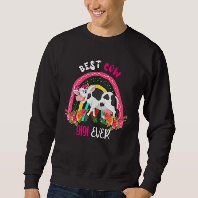 Sudadera Best Cow Gigi Ever Cute Cow Bow Tie Farmer Mother' (Anverso)