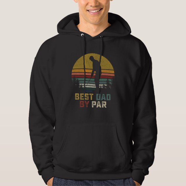 Sudadera Best Dad By Par Vintage Sunset Golf (Anverso)