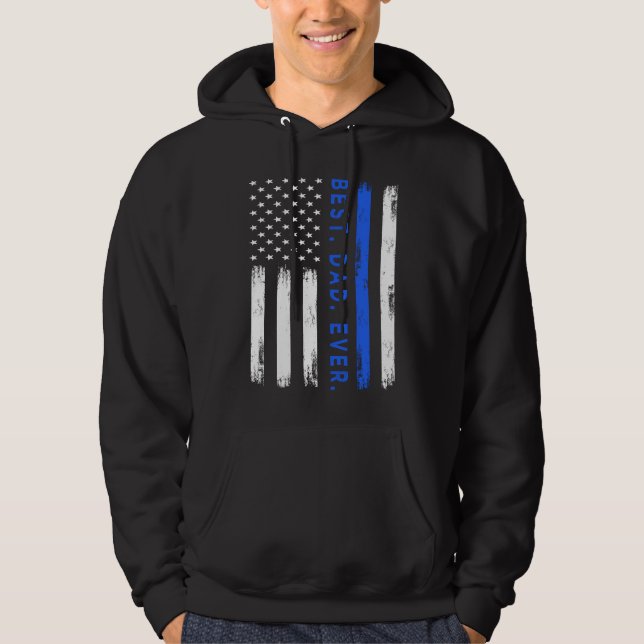 Sudadera Best dad ever Police officer  Father's day Police (Anverso)