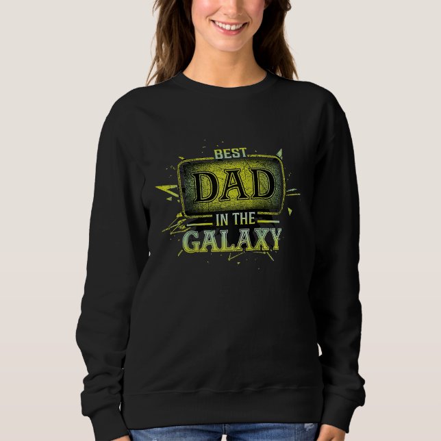 Sudadera Best dad in the galaxy Raglan Baseball (Anverso)