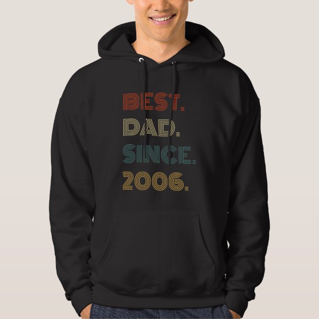 Sudadera Best Dad Since 2006 Clothes  for Him Men Retro Vin (Anverso)