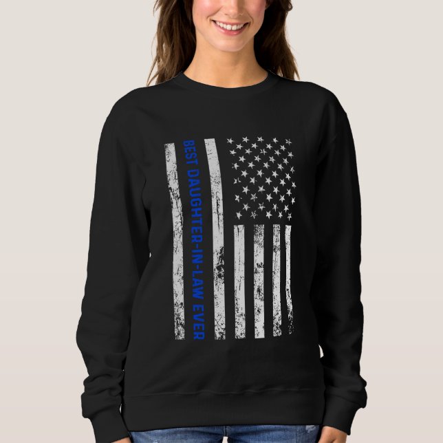 Sudadera Best Daughter In Law Ever Retro American Flag Boys (Anverso)