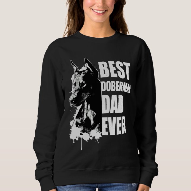 Sudadera Best Doberman Dad Mens Doberman Pinscher (Anverso)