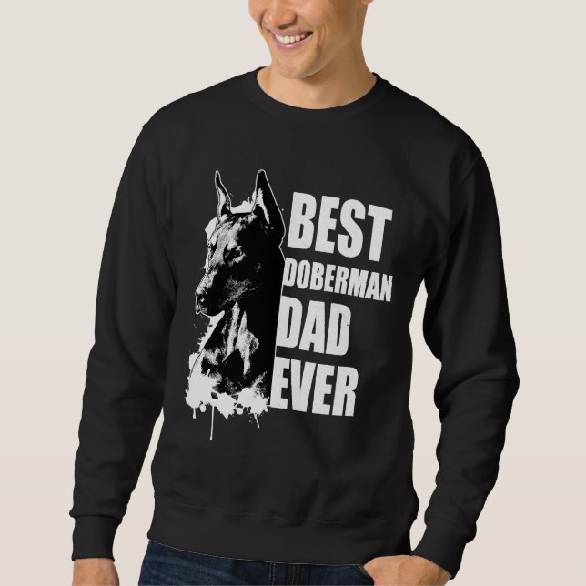 Sudadera Best Doberman Dad Mens Doberman Pinscher (Anverso)