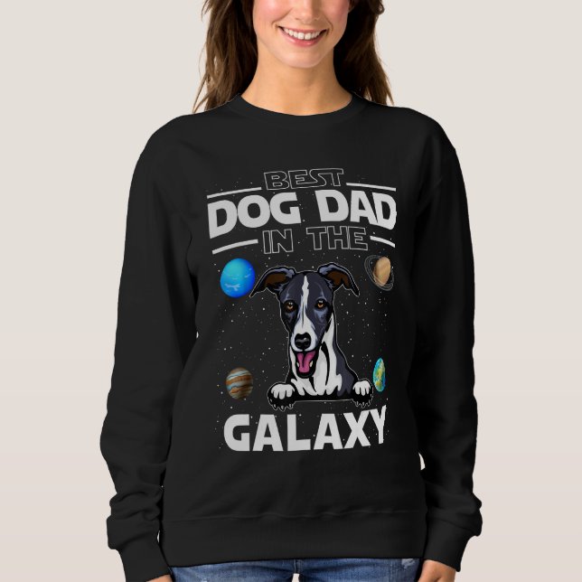 Sudadera Best Dog Dad In The Galaxy Whippet Puppy Dogs (Anverso)