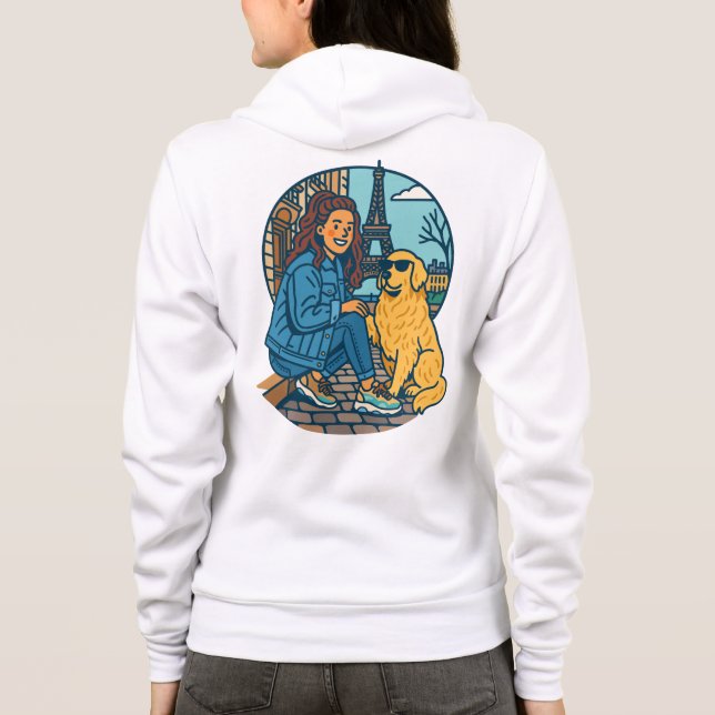 Sudadera Best Dog Mom Ever in Paris (Reverso)