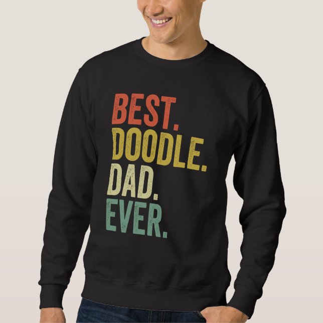 Sudadera Best Doodle Dad Ever Vintage Goldendoodle Dog (Anverso)
