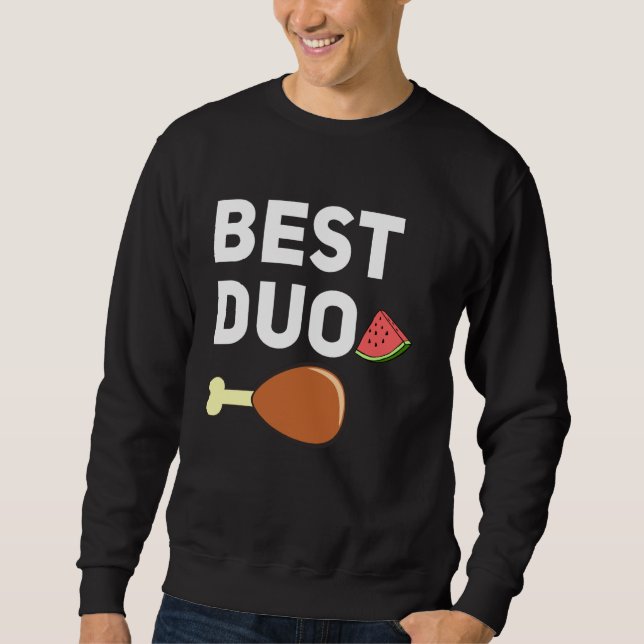 Sudadera Best Duo Funny Fried Chicken Watermelon (Anverso)