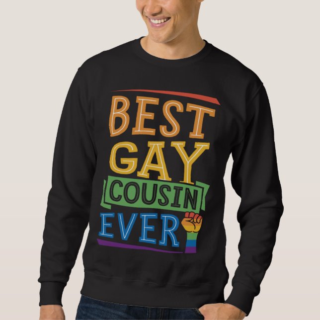 Sudadera Best Gay Cousin Ever Cute  Gay Pride Family (Anverso)