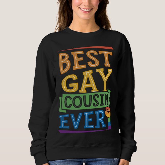 Sudadera Best Gay Cousin Ever Cute  Gay Pride Family (Anverso)
