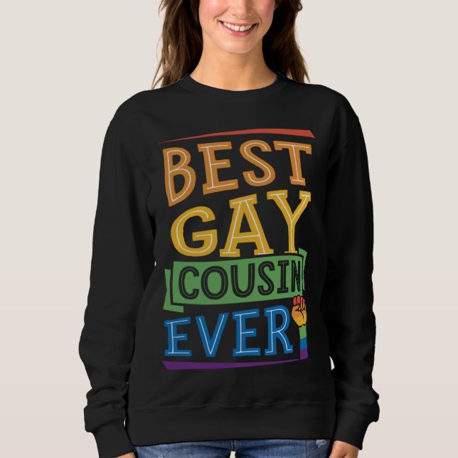 Sudadera Best Gay Cousin Ever Cute  Gay Pride Family (Anverso)
