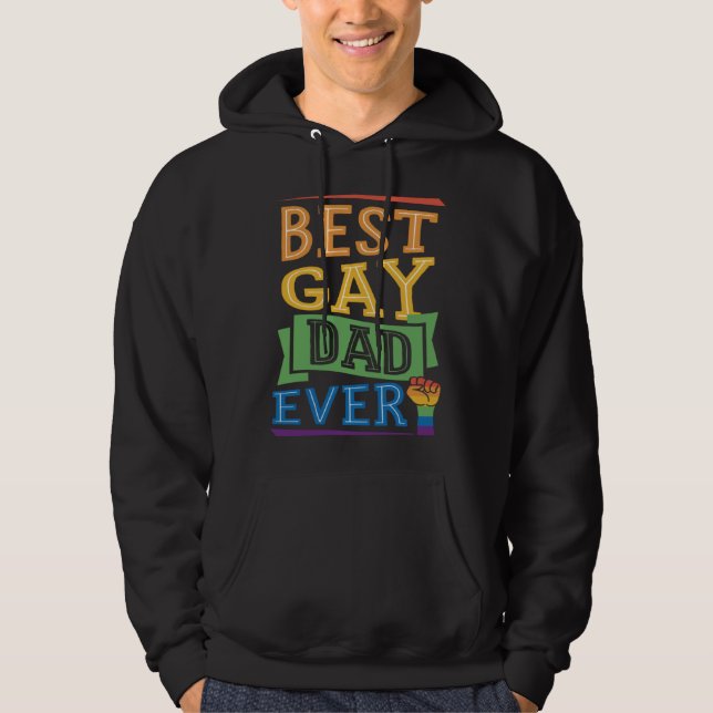 Sudadera Best Gay Dad Ever Cute  Gay Pride from Son Daughte (Anverso)