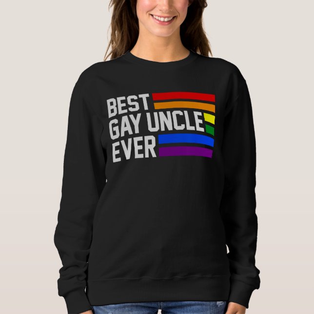 Sudadera best gay uncle ever LGBTQ Gay Pride (Anverso)