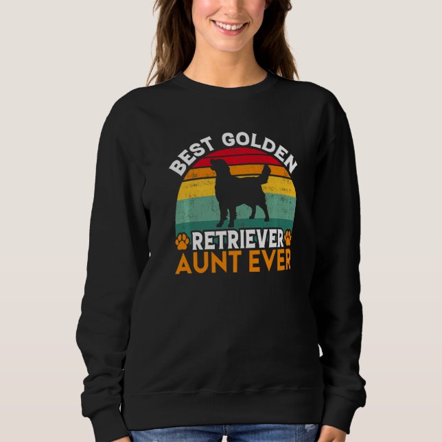 Sudadera Best Golden Retriever Aunt Ever Golden Retriever A (Anverso)