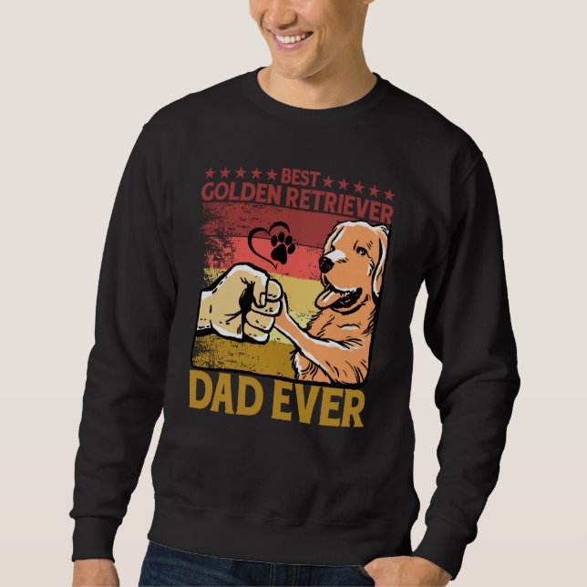 Sudadera Best Golden Retriever Dad Ever Dog Saying  1 (Anverso)