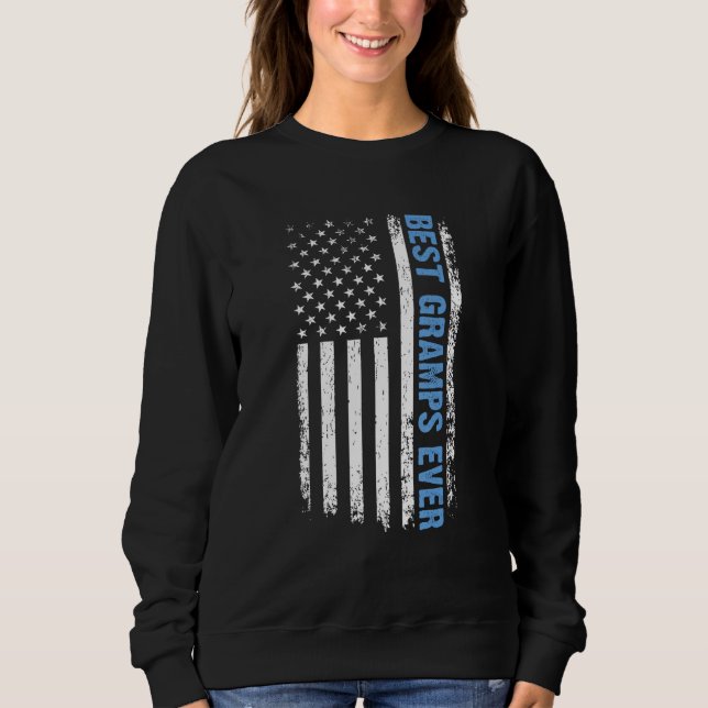 Sudadera Best Gramps Ever 4th Of July American Flag USA Pat (Anverso)