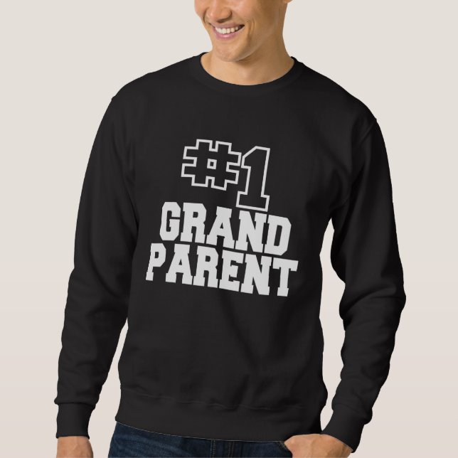 Sudadera Best Grand Parent Number One Grandma Grandpa Grand (Anverso)