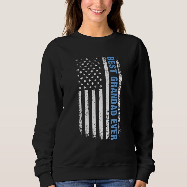 Sudadera Best Grandad Ever 4th Of July American Flag USA Pa (Anverso)