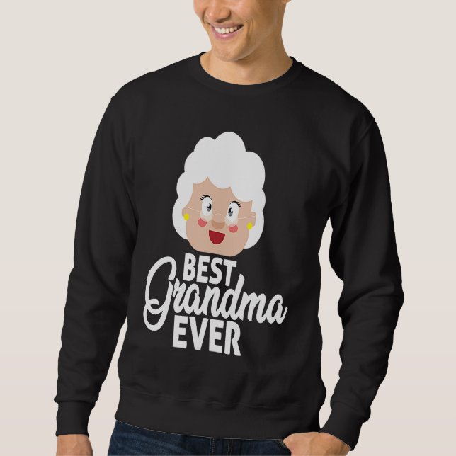 Sudadera Best Grandma Ever Grandma with Glasses Mother's Da (Anverso)