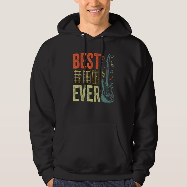 Sudadera Best Guitar Dad Ever Chords Best Dad Guitar Guitar (Anverso)