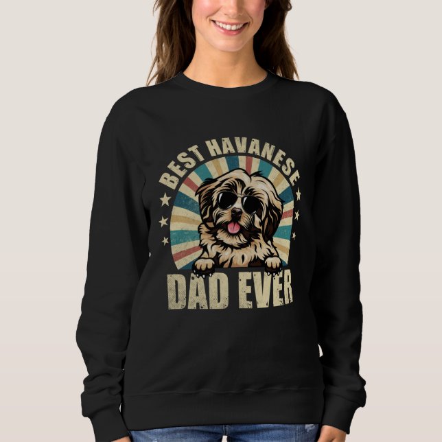Sudadera Best Havanese Dad Ever Vintage Dog (Anverso)