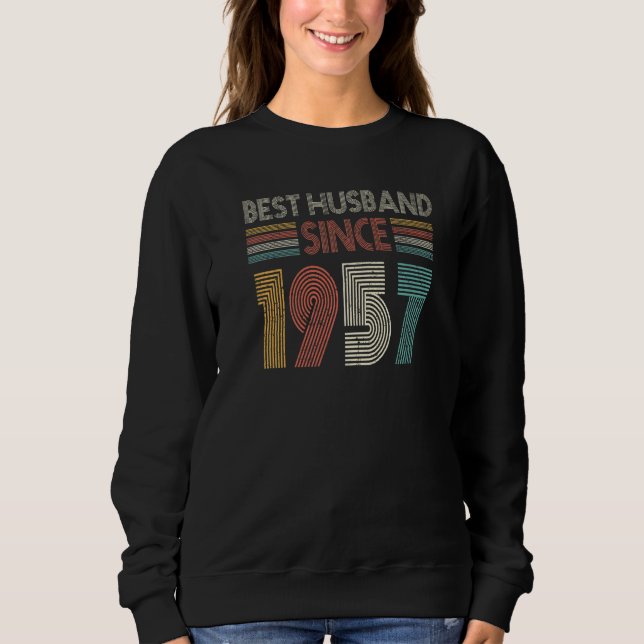 Sudadera Best Husband Since 1957 65th wedding anniversary (Anverso)