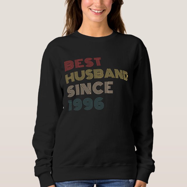 Sudadera Best Husband since 1996 24th Anniversary (Anverso)