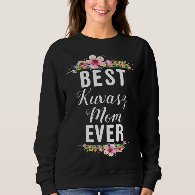 Sudadera Best Kuvasz Mom Ever Floral (Anverso)