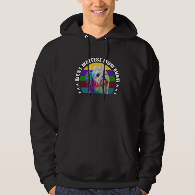 Sudadera Best Maltese Mom Ever Cute Maltese Mom Dog  Pop  1 (Anverso)
