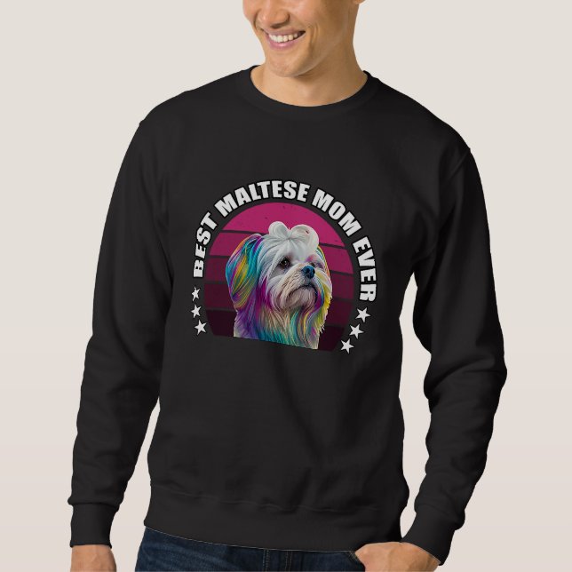 Sudadera Best Maltese Mom Ever Cute Maltese Mom Dog  Pop  9 (Anverso)