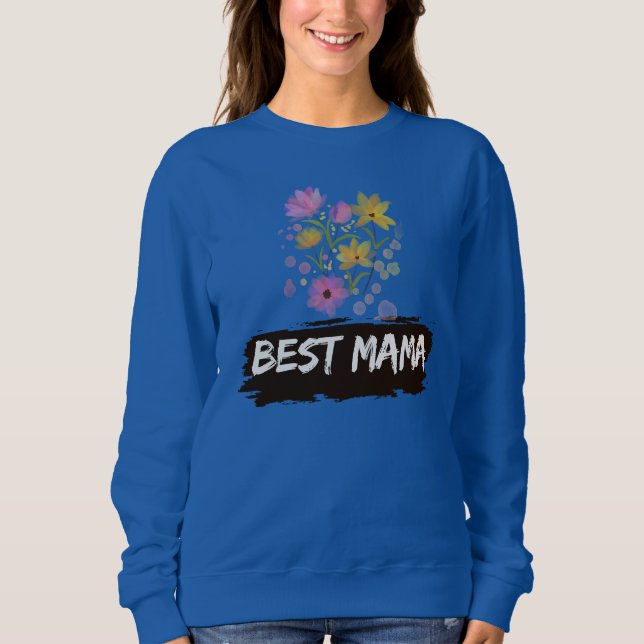 Sudadera Best Mama Watercolour Flowers sweatshirt (Anverso)
