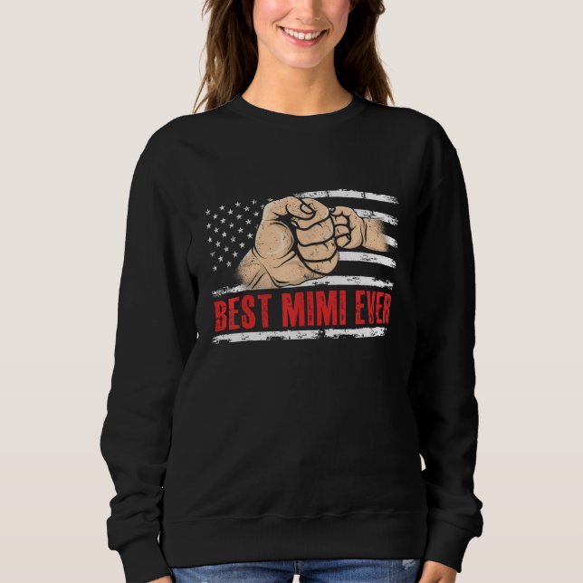 Sudadera Best Mimi Ever US American Flag 4th Of July (Anverso)