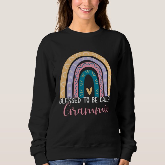 Sudadera Best Mom Grandma Blessed To Be Called Grammie Boho (Anverso)