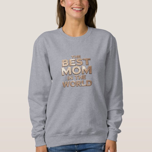 Sudadera best Mom sweatshirt  grandma gift idea  golden (Anverso)