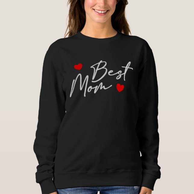 Sudadera Best Mom Women  Mama Heart Pregnant Mothers Day (Anverso)