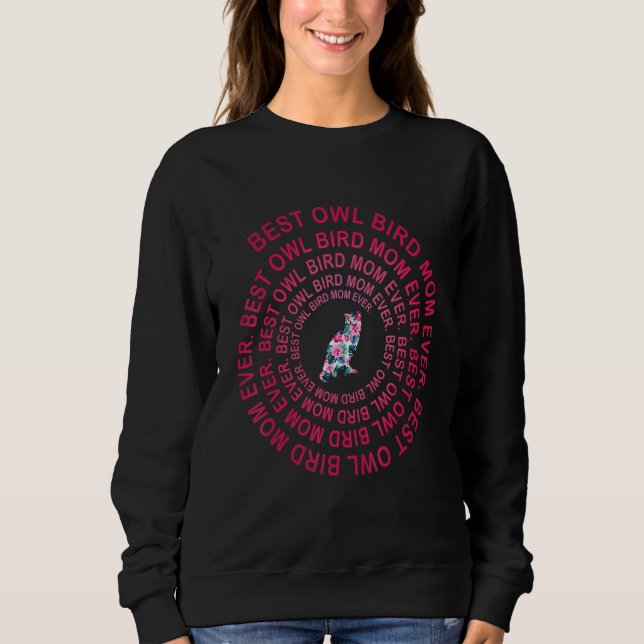 Sudadera Best Owl Bird Mom Ever Spiral Mother s Day (Anverso)