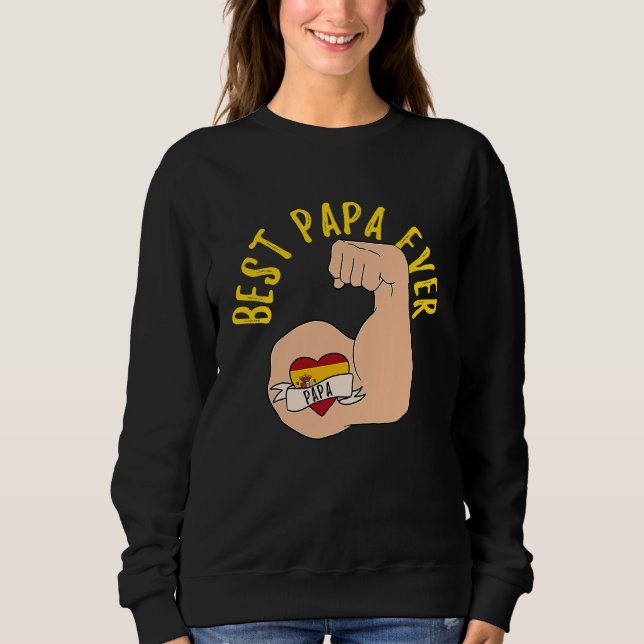 Sudadera Best Papa Ever Spanish Dad Fathers Day (Anverso)