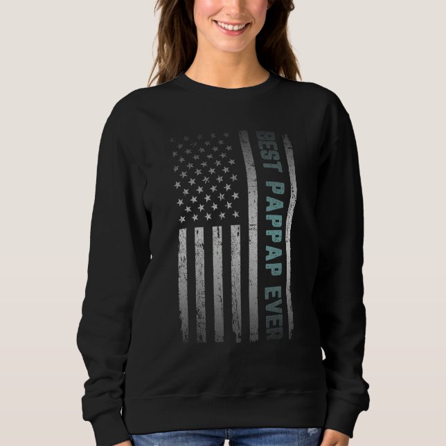 Sudadera Best PAPPAP Ever With US American Flag Father s Da (Anverso)