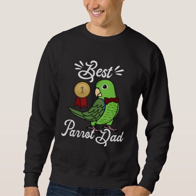 Sudadera Best Parrot Dad I Green Parrotlet (Anverso)