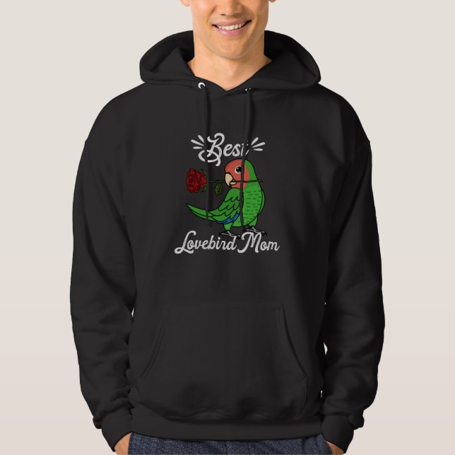 Sudadera Best Parrot Mom I Rosy faced Green Lovebird (Anverso)