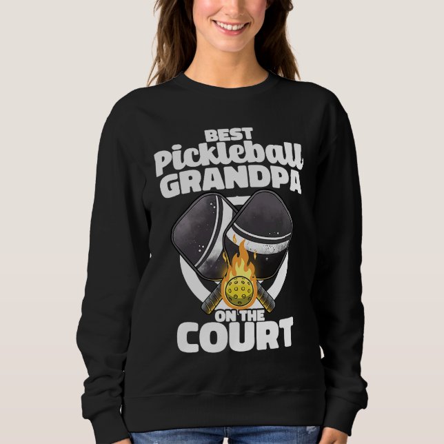 Sudadera Best Pickleball Grandpa Paddle Pickleballer Lucky  (Anverso)